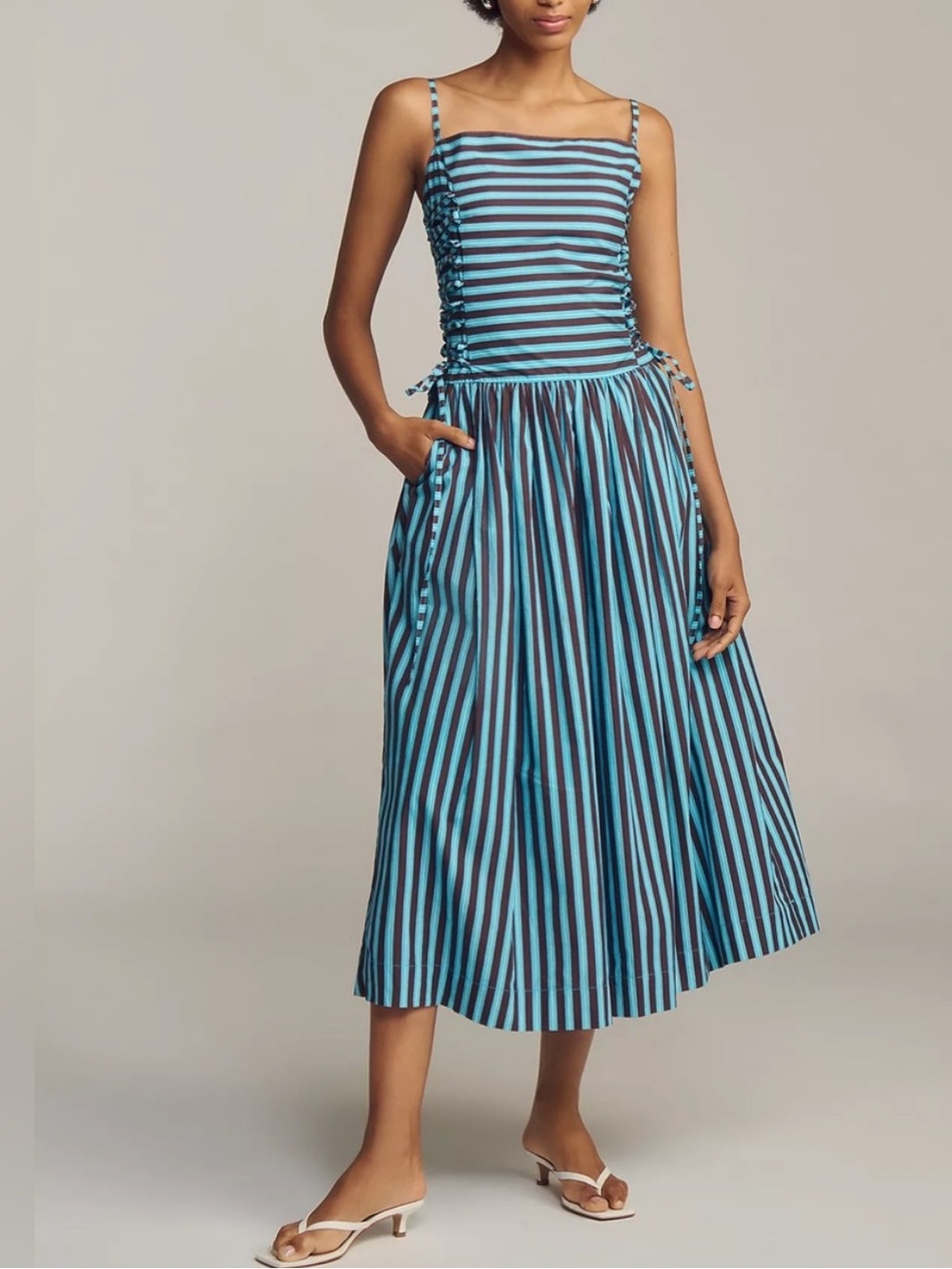 Damson Madder Angelina Sleeveless Midi Dress Size 6 34725
